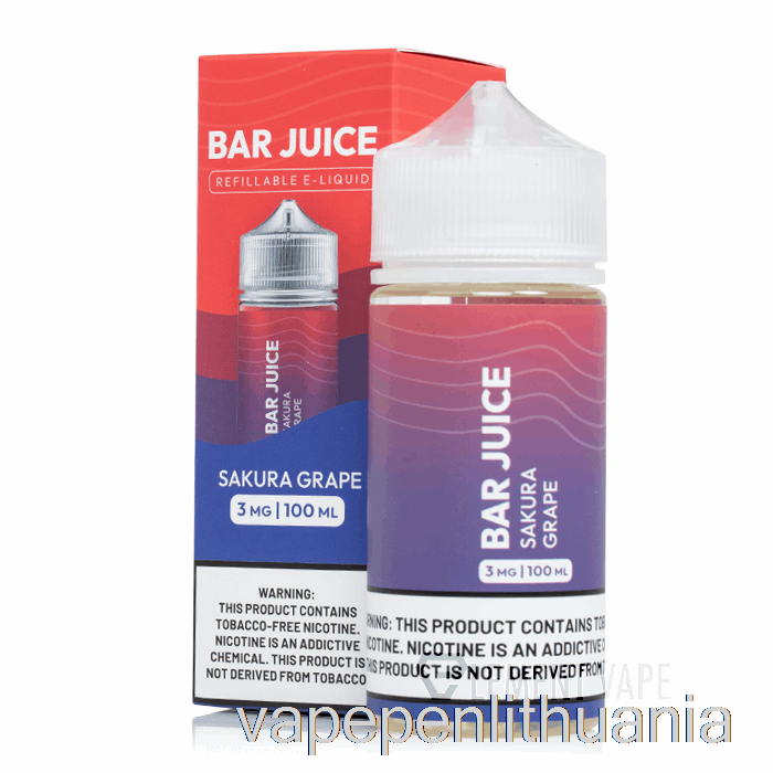 Sakuros Vynuogių Batonėlio Sultys - 100ml 3mg Vape Skysčio